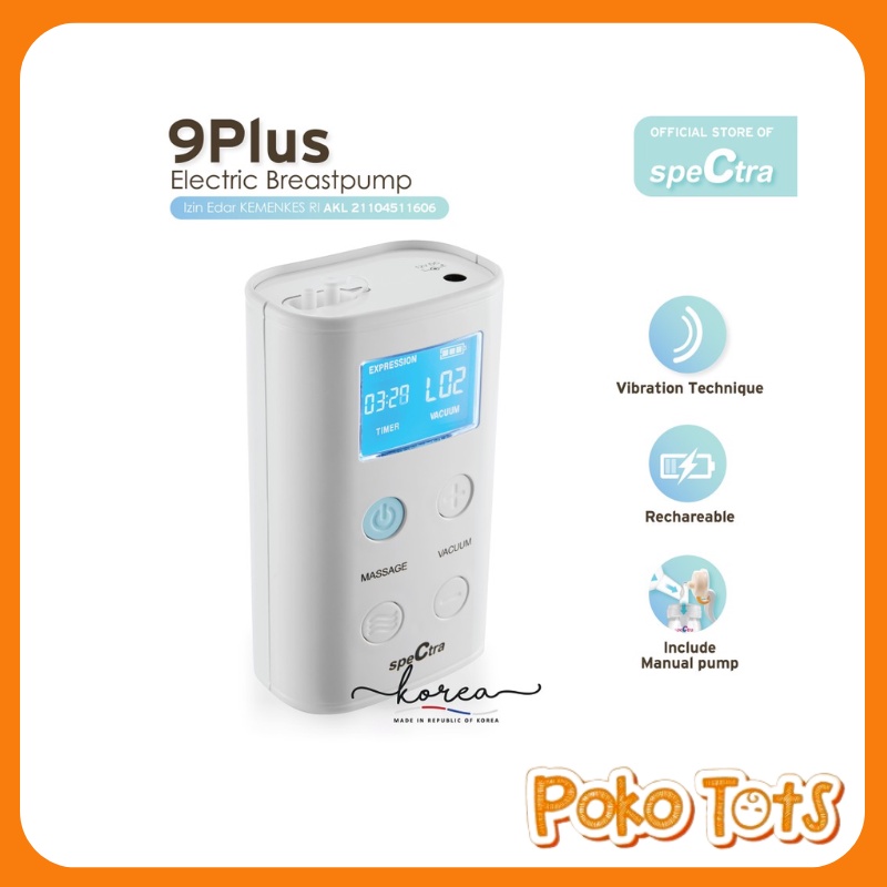 Spectra 9 Plus Electric Breast Pump NEW MOTOR Pompa Asi Elektrik Dual Pump 9+