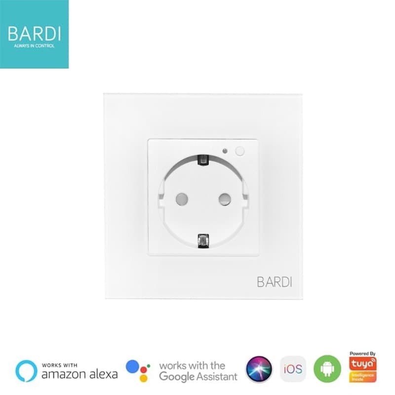 BARDI Smart Wall Socket Wifi EU Hitam Putih Colokan Stop Kontak Dinding Otomatis Home Automation