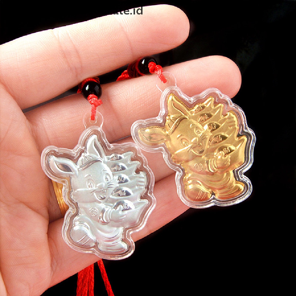 [Birth] 2023 Souvenir Kalung Liontin Koin Peringatan Shio Kelinci China New Year [ID]