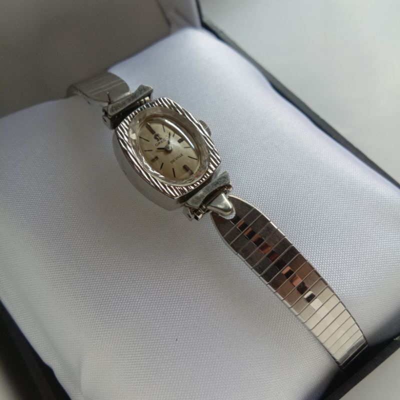 Jam tangan wanita omega de ville manual winding/putar tanpa menggunakan batre