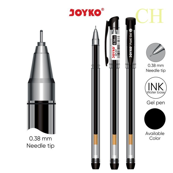 

Gel Pen Pulpen Pena Joyko GP-257 Point Gel 0.38 mm