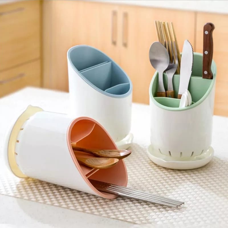 Tempat Sendok Garpu Pisau / Peralatan Dapur dengan Tirisan