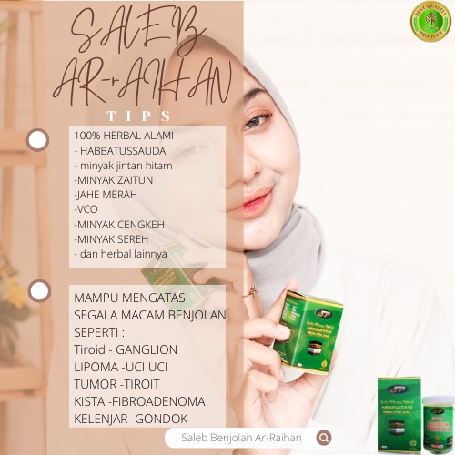 ( TERLARIS ) SALEP KHUSUS BENJOLAN AR-RAIHAN - MENGOBATI BENJOLAN - GONDOK - TUMOR - obat kista - benjolan kista - Qahira - salep benjolan lipoma - salep untuk mengatasi benjolan lipoma - salep terbaik - saleb khusus benjolan - qahira - tiroid - ganglion