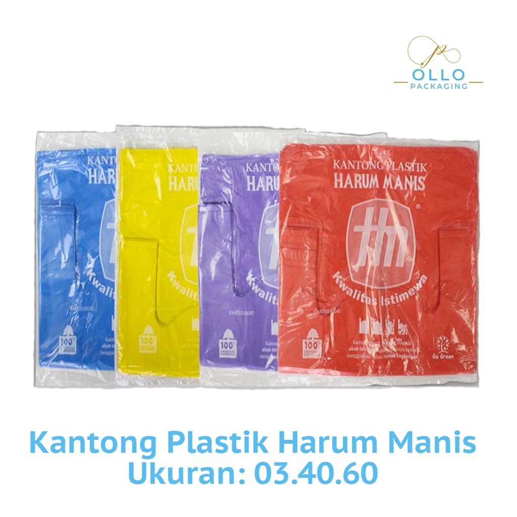 Kantong Kresek Harummanis UK 40 Warna Warni Plastik HDPE