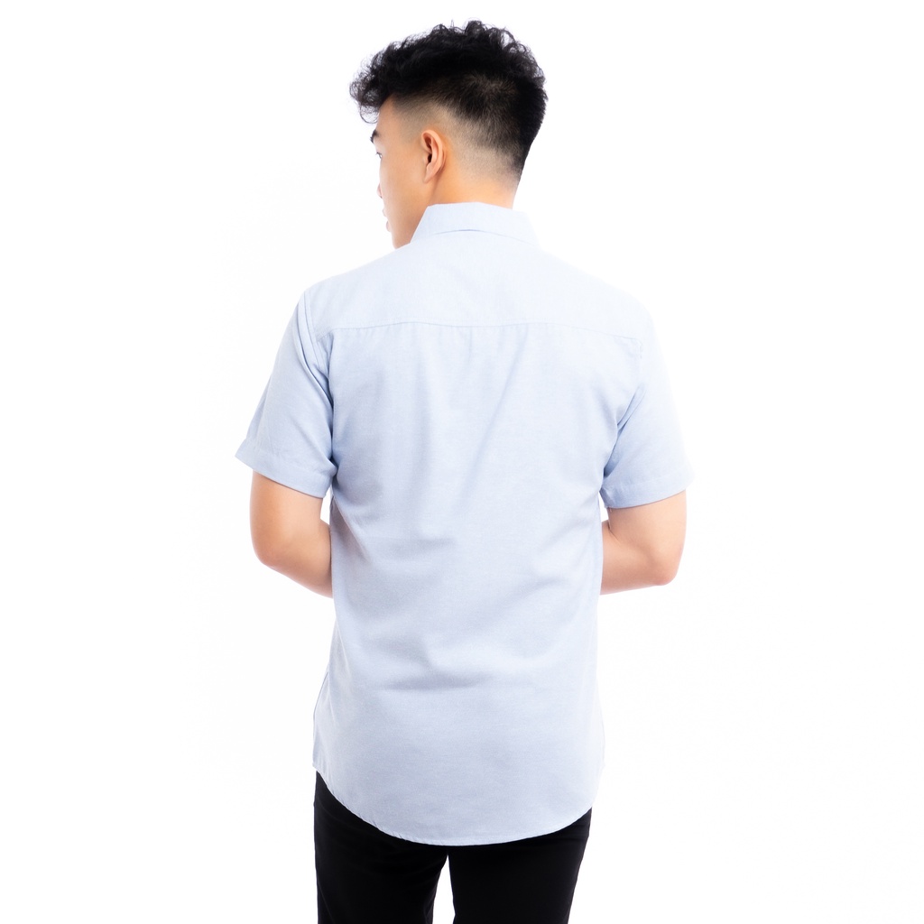 819 Kemeja Pria Lengan Pendek Polos Biru Muda Biru Langit Oxford Basic SIMPLE Slimfit Casual Tersedia Ready Sampai Size JUMBO BIG SIZE XXL XXXL