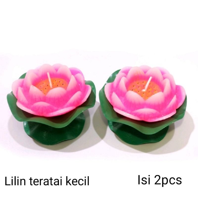 Lilin teratai lilin sembahyang bentuk teratai ukuran kecil