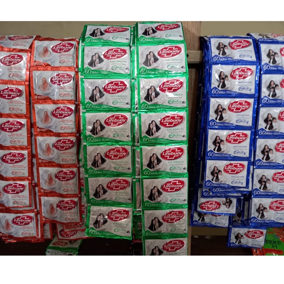 LIFEBUOY SHAMPO / Shampoo lifebuoy Sachet 1 renceng isi 12 pcs Kosmetik Arjuna Unilever