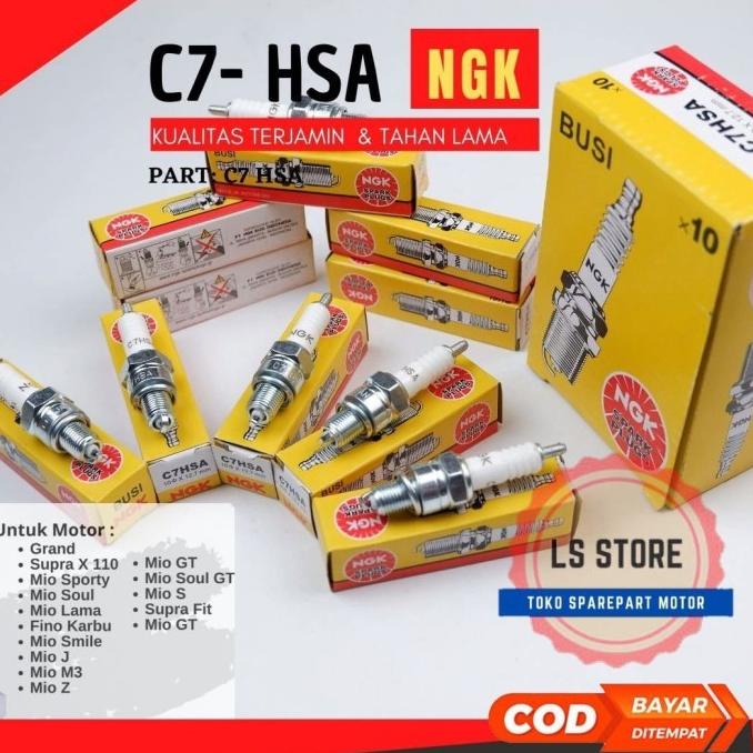 10Pcs Busi Motor Fino Lama Busi Mio Smille Mio J Mio M3 Busi Ngk C7Hsa