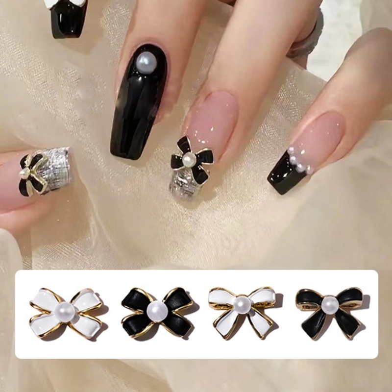 Siy Simple Nail Art Charms 3D Perhiasan Kuku Ikatan Simpul Charms Untuk DIY Manicures Nail Art Decor Metal Nail Studs Stickers