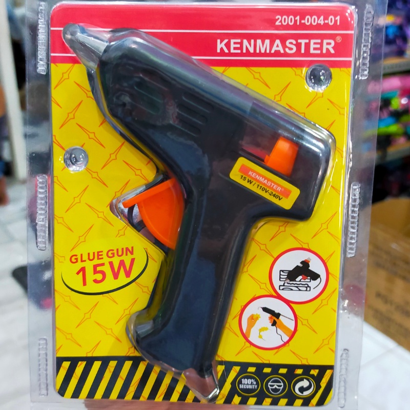 Lem Tembak Hot Melt Glue Gun Kenmaster 15 Watt Bonus 2 Batang Glue Stick
