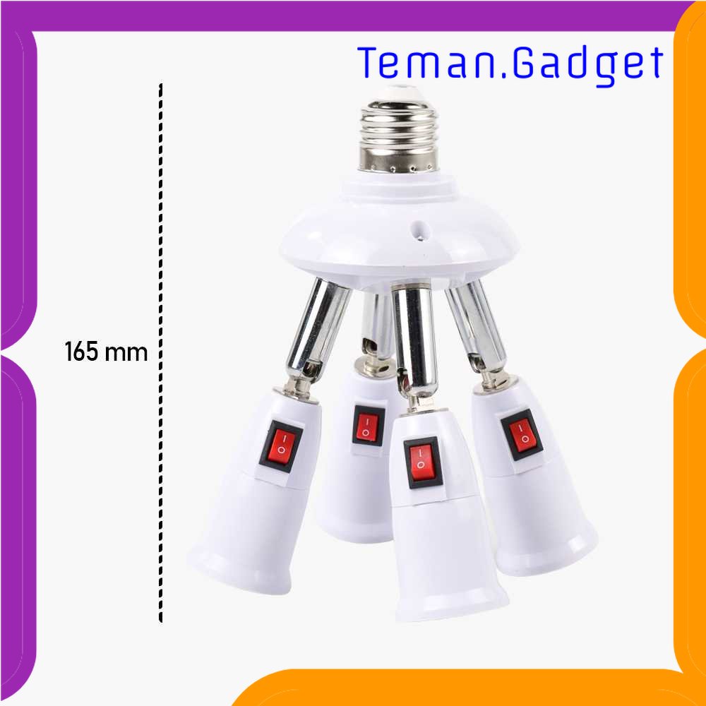 TG - LMP ASMTLED Fitting Lampu Bohlam Studio LED Cabang 4 with Switch E27 - E344