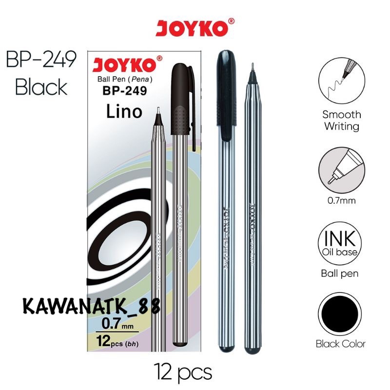 

(LUSIN) Pulpen Lino BP-249 Joyko / Pena / Ball pen / Pen 0.7 mm