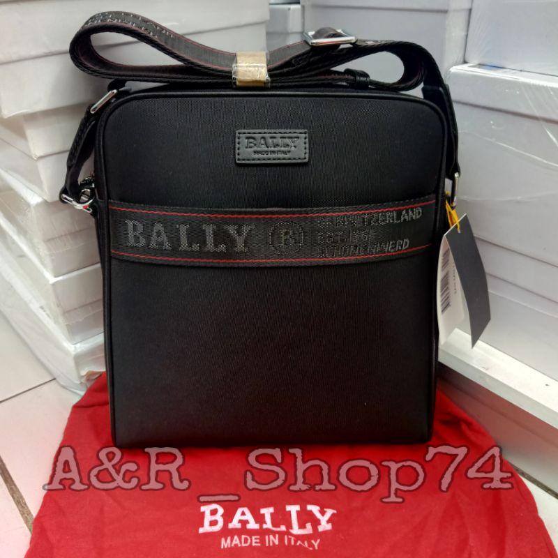Tas Selempang Pria Bally Nylon Crossbody Bag Mirror Quality