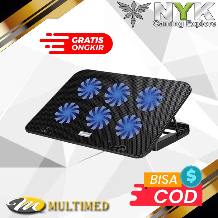 Cooling Pad Gaming NYK Winterstrom X-3 / Kipas Pendingin Laptop / Kipas Tatakan Laptop