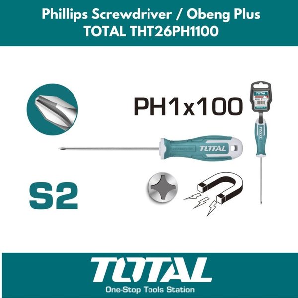 Jual Obeng Plus Ph Total Tht Ph S Slotted Screwdriver Magnet