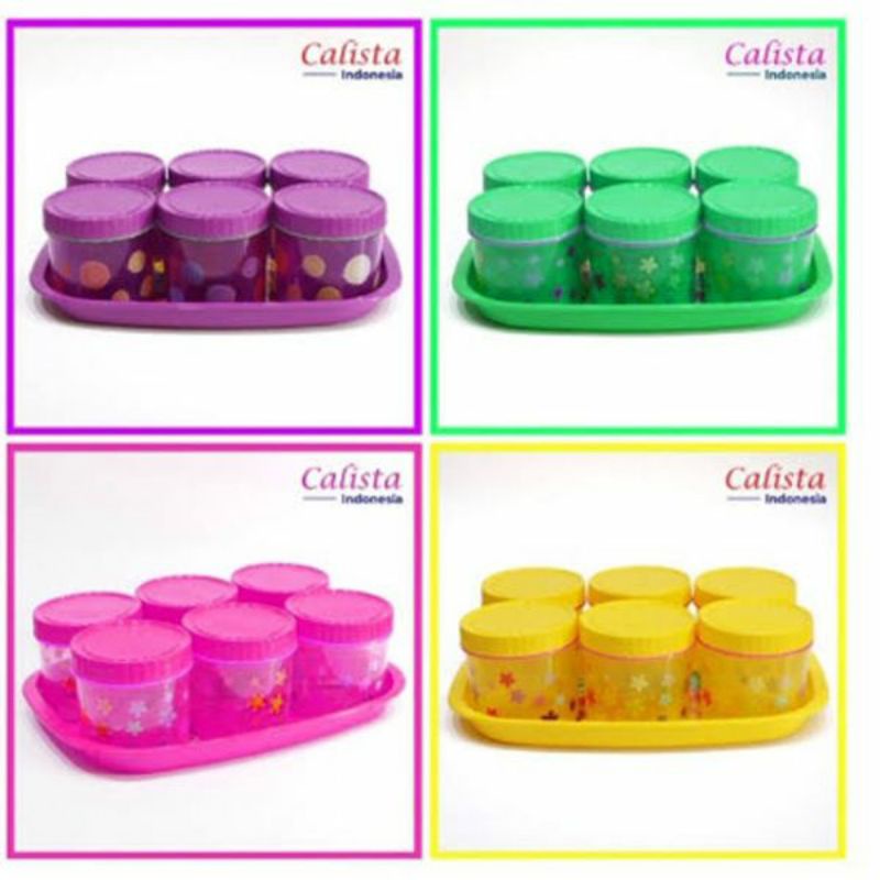 Toples Nampan Toples Set Calista Tonam diameter 12cm tingg 13cm