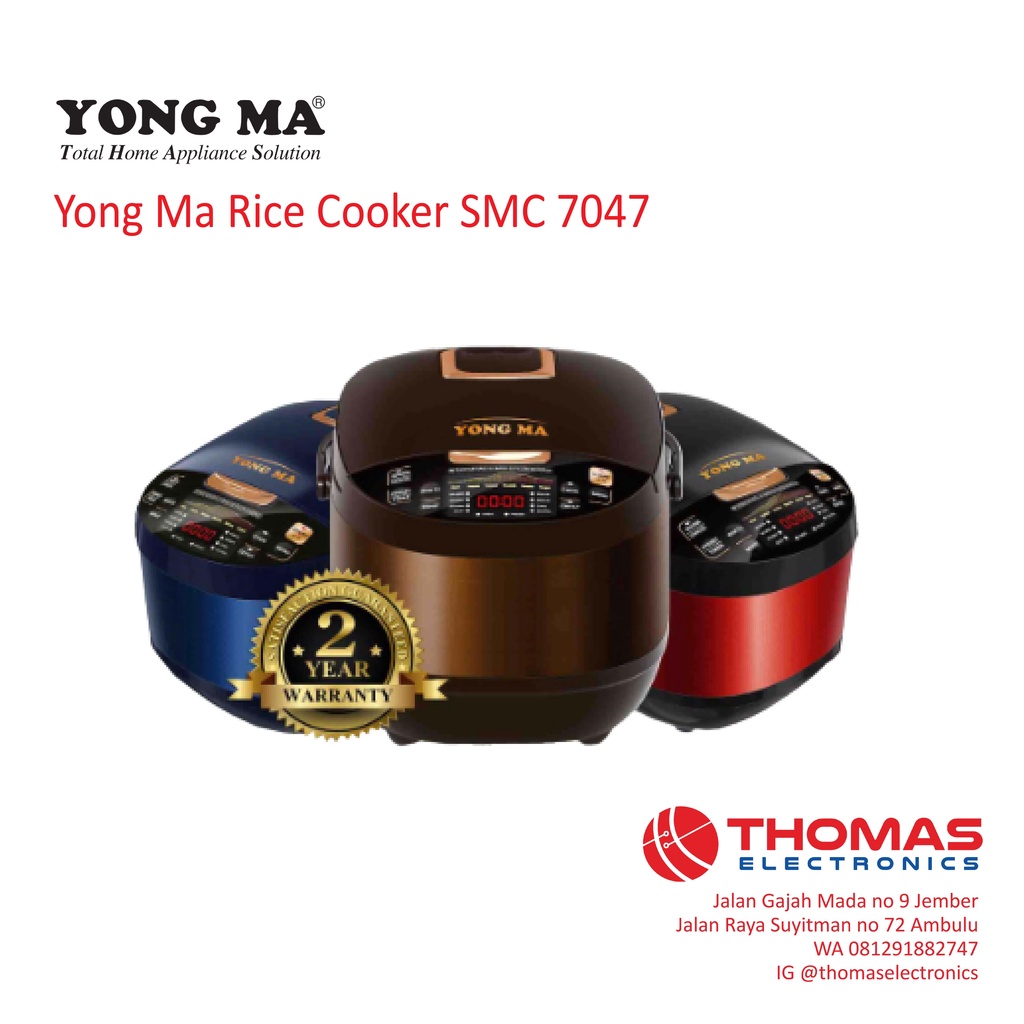 Yong Ma Magic Com Rice Cooker SMC 7047 DIGITAL Penanak Nasi 2 Liter