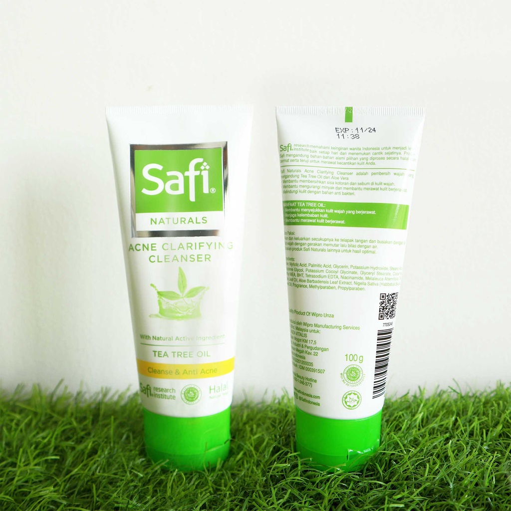 Safi Naturals Clarifying Cleanser Tea Tree Oil Sabun Wajah Face wash Safi Natural Acne Cleansing Foam Sabun Jerawat