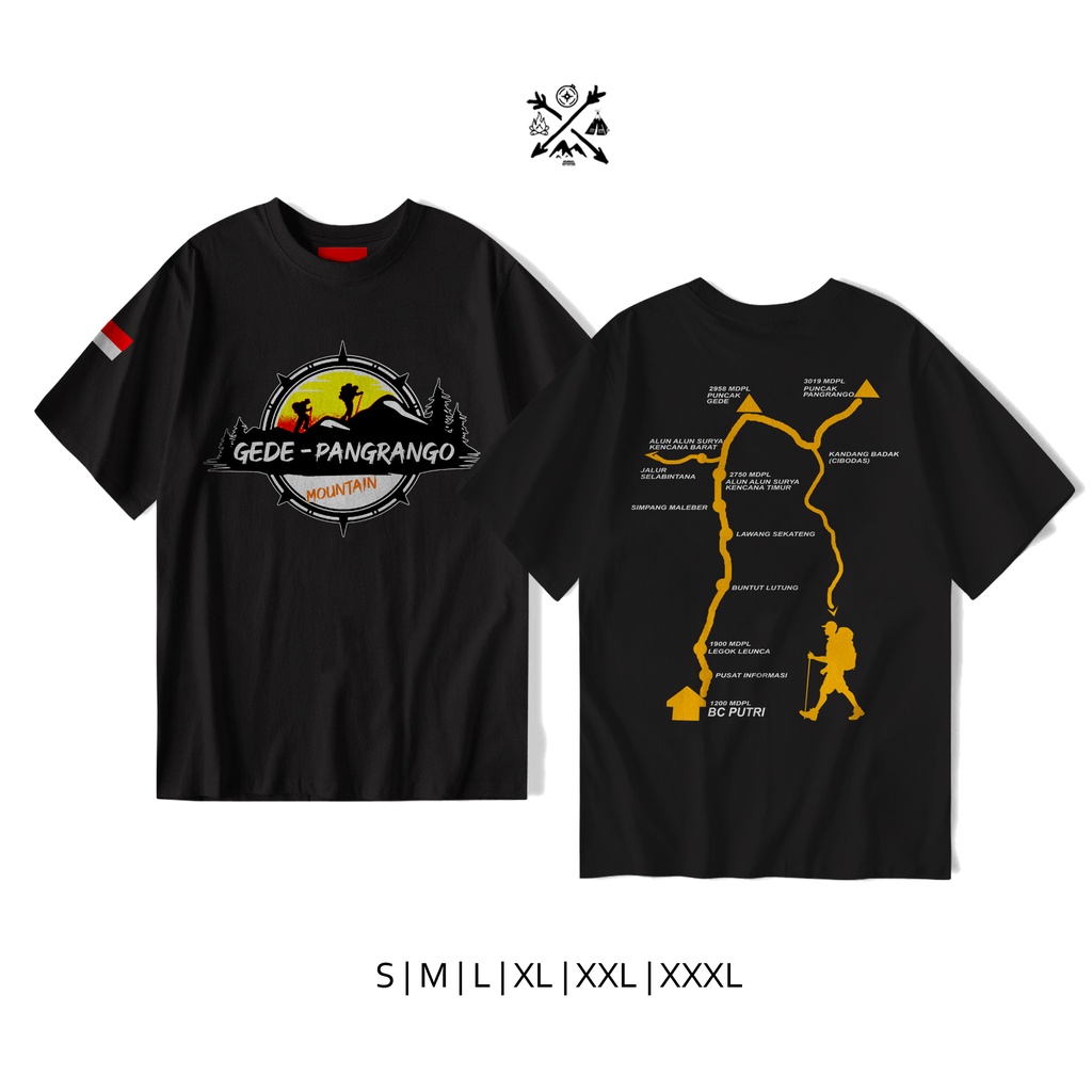 kaos pendaki gunung gede pangrango mountain
