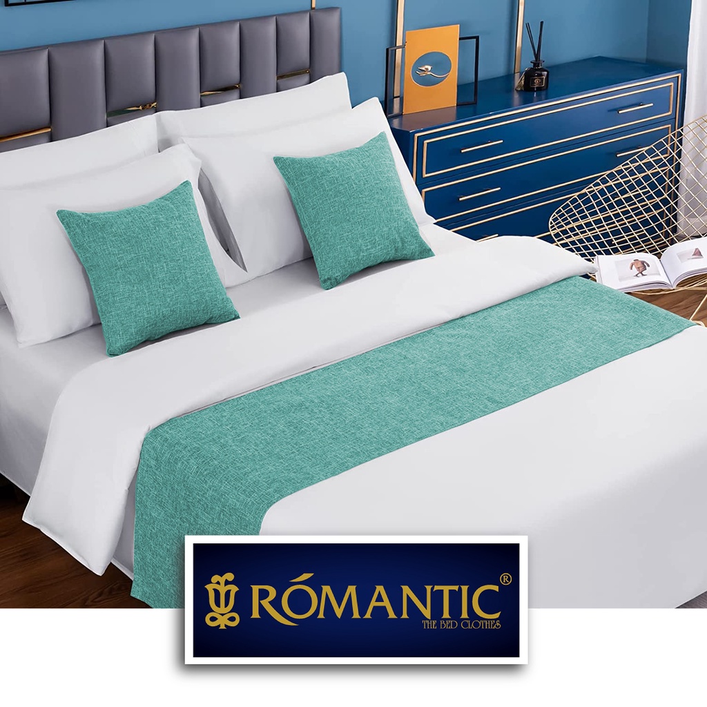 Bed Runner / Selendang kasur Teal by ROMANTIC standard Hotel minimalis