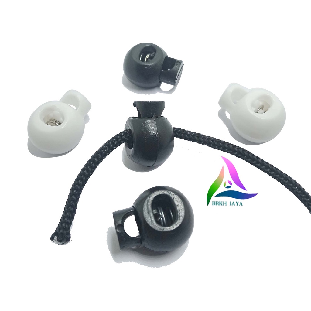 STOPPER BULAT PLASTIK PP 17 MM / STOPPER TALI JAKET / STOPPER TALI MASKER