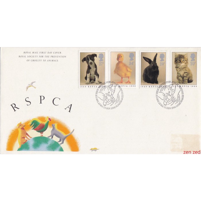 

A757 Prangko Inggris FDC 1990 Fauna 1 Pcs