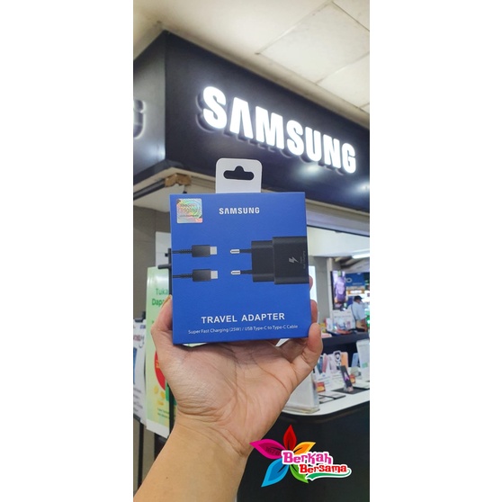 SUPER FAST CHARGING 25W CHARGER CASHAN TC SAMSUNG NOTE 20 S20 S21 S22 S22 ULTRA S22+ A32 A52 A72 A80 A90 A33 A53 A73 S20+ S21 ULTRA NOTE 10 10+ A70 A71 Z FLIP 3 Z FLIP 4 Z FOLD 3 Z FOLD 4 TYPE-C ORIGINAL PACK BIRU BB7629