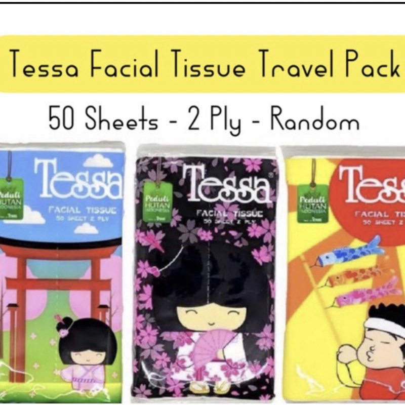 Tissue Tessa Travel Pack 50 Sheets