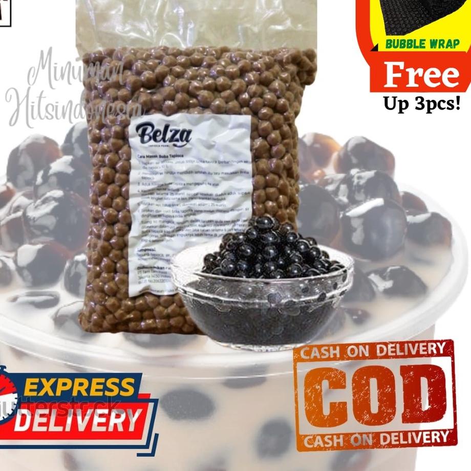 

12.12 Tapioca Belza 1kg/Tapioka Bubble Pearl Boba Belza Hitam/Topping Minuman Kekinian Termurah 