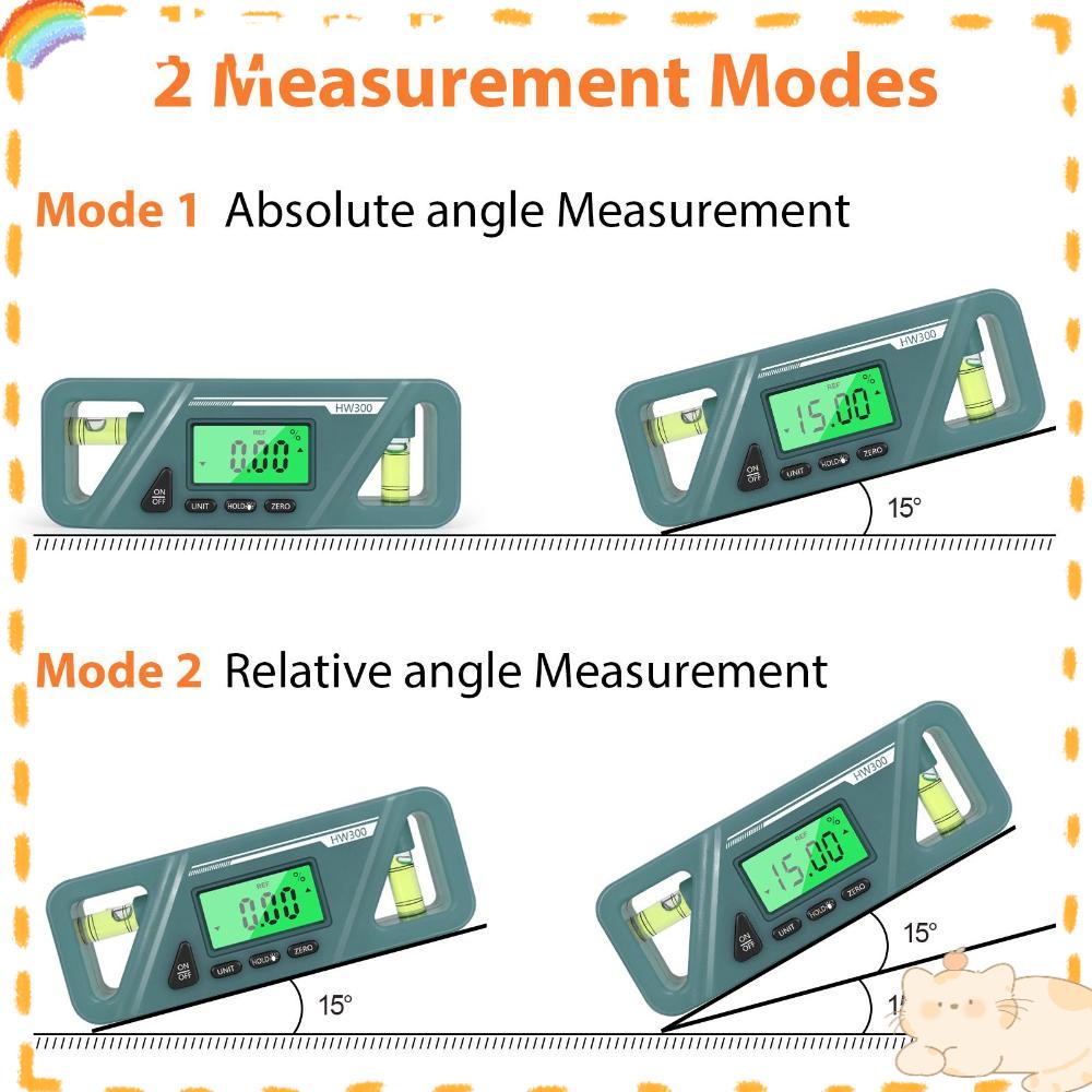 Solighter Alat Ukur Sudut Level Digital Presisi Tinggi360° Busur Derajat Bevel Elektronik Pengukur