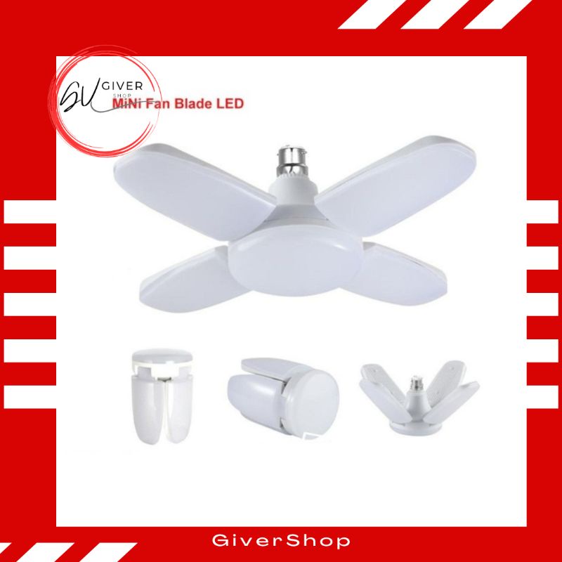 Lampu Bohlam LED Model Kipas 28W Dengan 4 Baling Lampu Gantung Hias Kamar