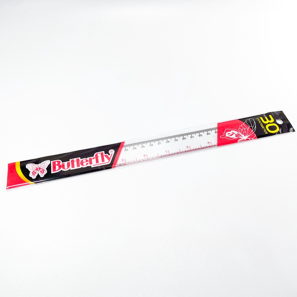

Butterfly Penggaris 30cm Plastik bening | Penggaris Butterfly