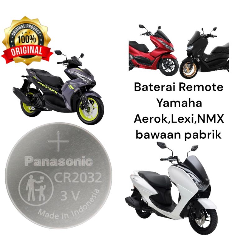 Baterai Remote Yamaha Aerok Lexi NMX Original Bawaan Pabrik