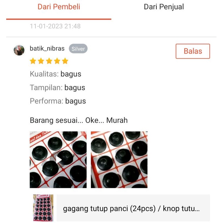 (24pc)Gagang Knop Pegangan Tutup Panci/Alat Dapur Murah