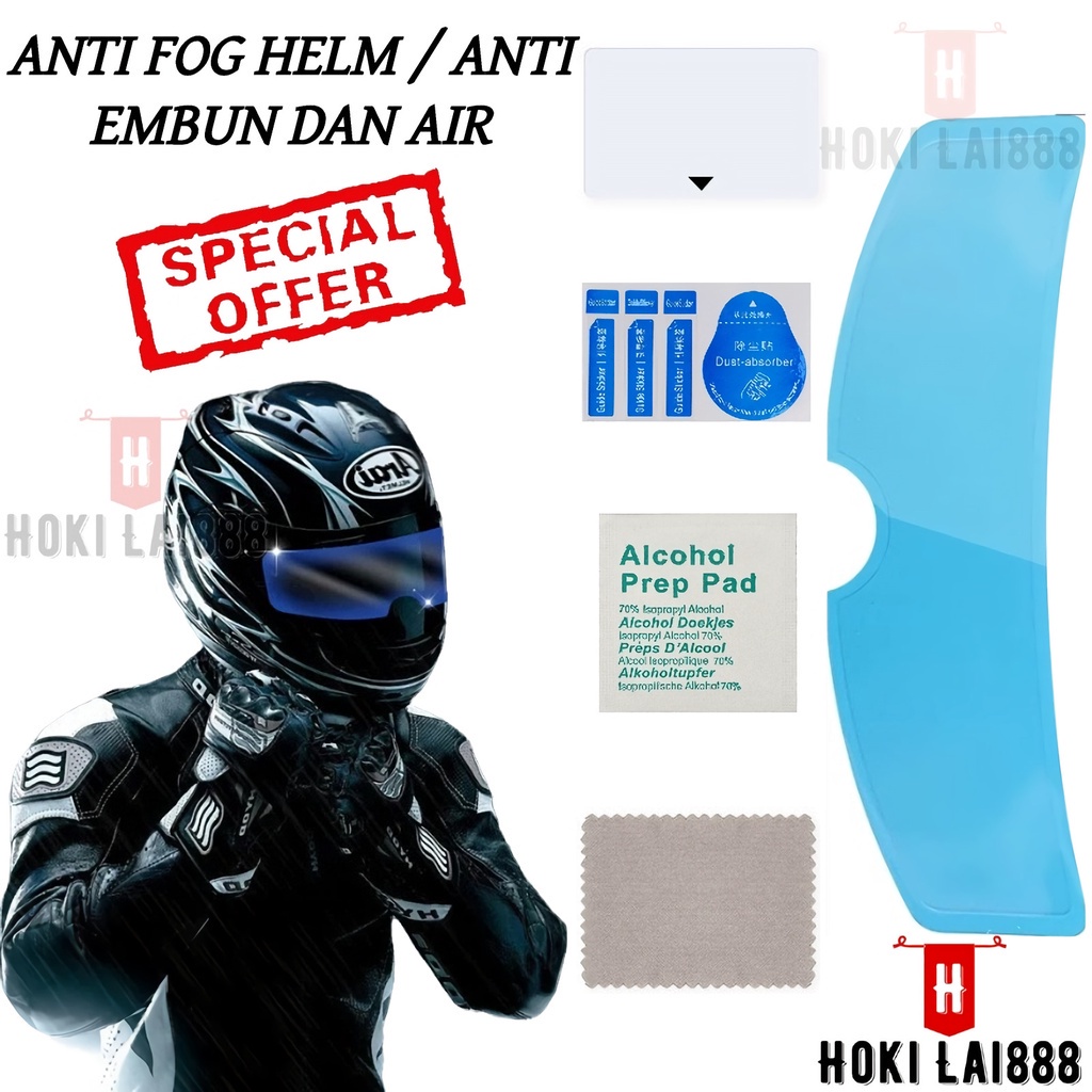 [HKL] STIKER ANTI FOG KACA HELM MOTOR FILM HELMET / KACA FILM ANTI FOG / STICKER HELM ANTI AIR DAN KABUT