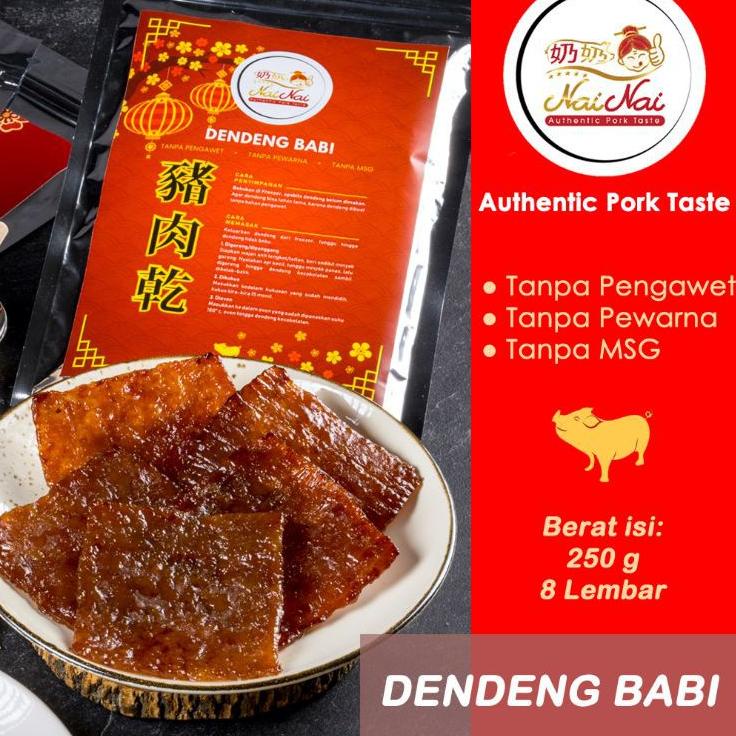 

>XC26619< Dendeng Babi / Bakkwa / Pork Jerky (250 gram - 8 lembar) - Nai Nai