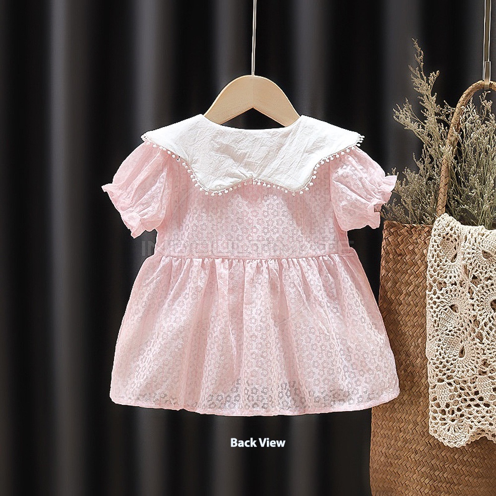 Dress Casual Pesta Anak Perempuan DRI-109 Cewek Import Premium Setelan Baju Rok Impor Bayi Balita Perempuan 6 Bulan - 5 Tahun Baju Anak Perempuan Baju Bayi Perempuan