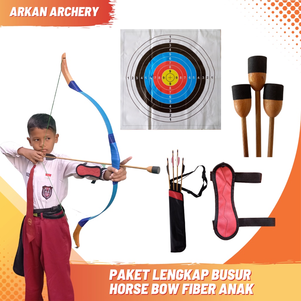 Busur Fiber Anak Fullset