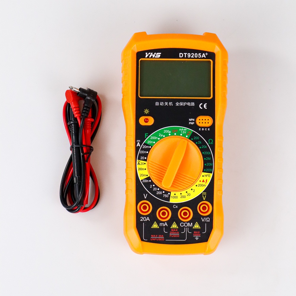 YHS Pocket Size Digital Multimeter Tester - DT9205A+ - Orange