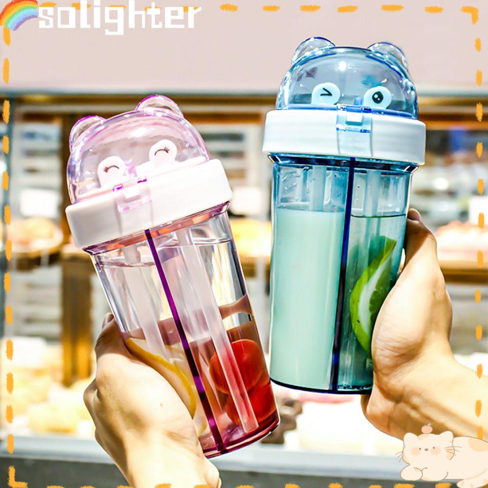 Solighter Water Bottle Portable Gelas Plastik Mug Minum