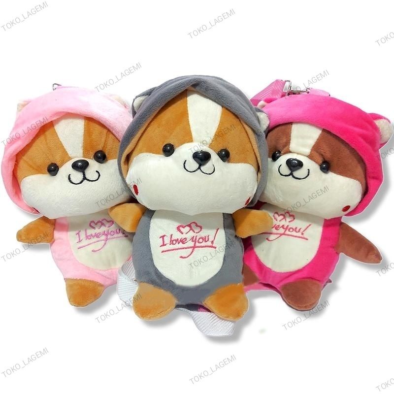 Tas Boneka Tupai Tas Ransel Wanita Korea Bentuk Tupai Tas Gendong Anak Chipmunk Korea Bahan Lembut Halus