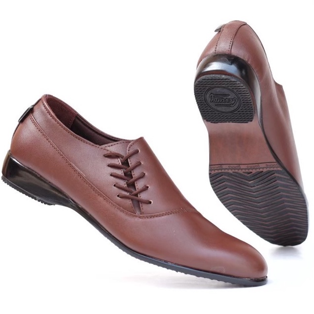 ENOZ X Morris - Sepatu Kulit Pria Pantofel Formal Original Coklat Keren Unik Trendy Murah Gaya Elegant Original