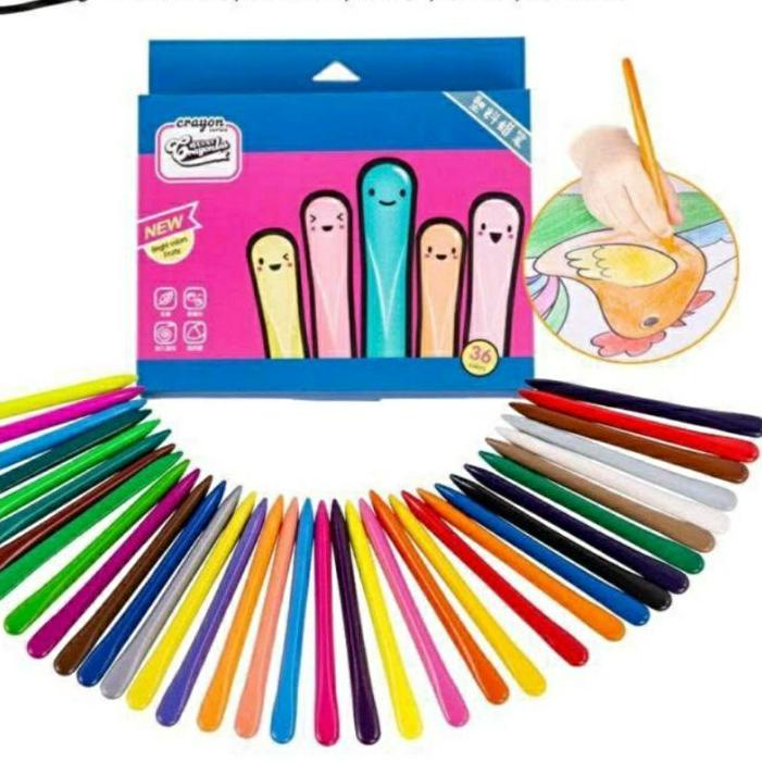 

ヤ Crayon Lab Non Toxic Triangular Anti Air Isi 36 Pcs Pensil Warna Terlaris