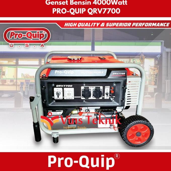 Mesin genset bensin 4000watt Generator QRV 7700 PROQUIP QRV7700