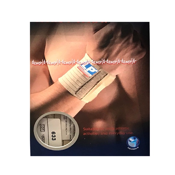 LP Support Wrist Wrap 633 Classic Alat Pelindung Pergelangan Tangan Saat Olahraga Lpsupport Elastic Elastis Lp Support Klasik