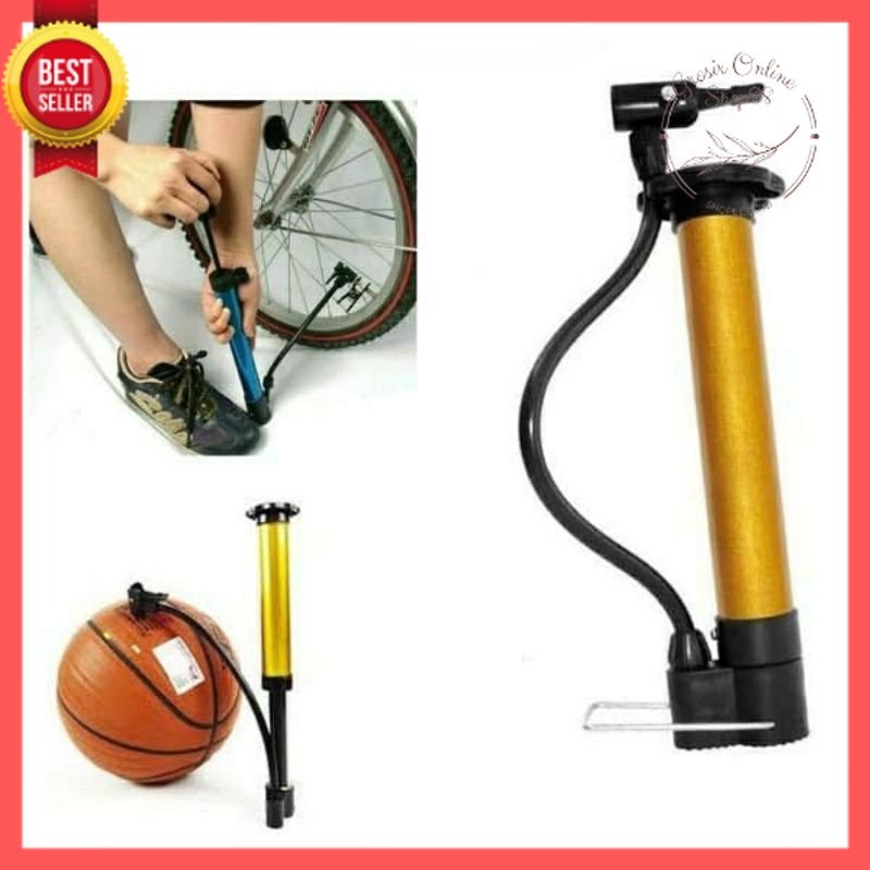 GOS -B401-  Pompa Angin Ban Sepeda Motor Portable Hidrolis Mini Injak - Pompa Angin Ban Sepeda Bola Basket Bola Voli