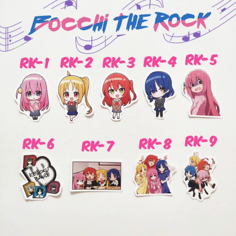 Sticker Anime Bocchi the Rock 1 Gotou Hitori Yamada Ryou Ijichi Nijika Kita Ikuyo Merchandise