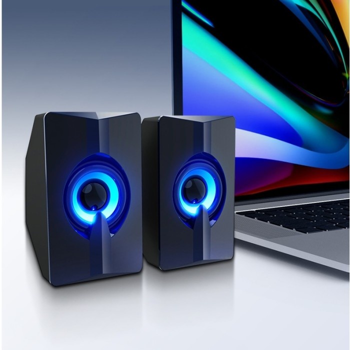 :::::::] Speaker lampu LED S5 SPEAKER AKTIF MULTIMEDIA PC LAPTOP HANDHONE