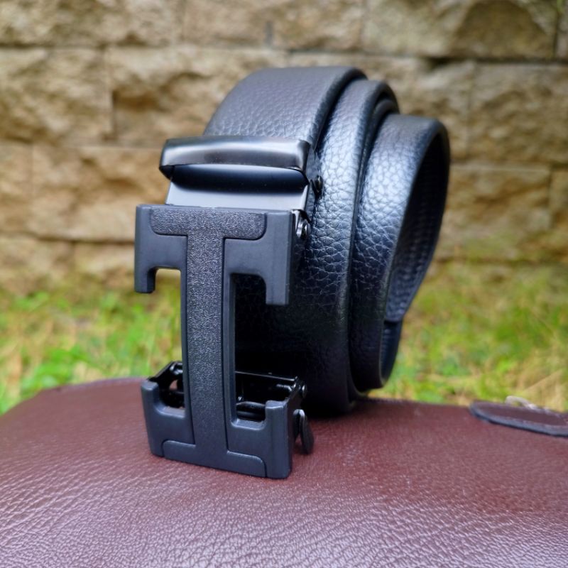 Ikat Pinggang Pria Logo H | Sabuk Pria Rell Kulit Sintetis