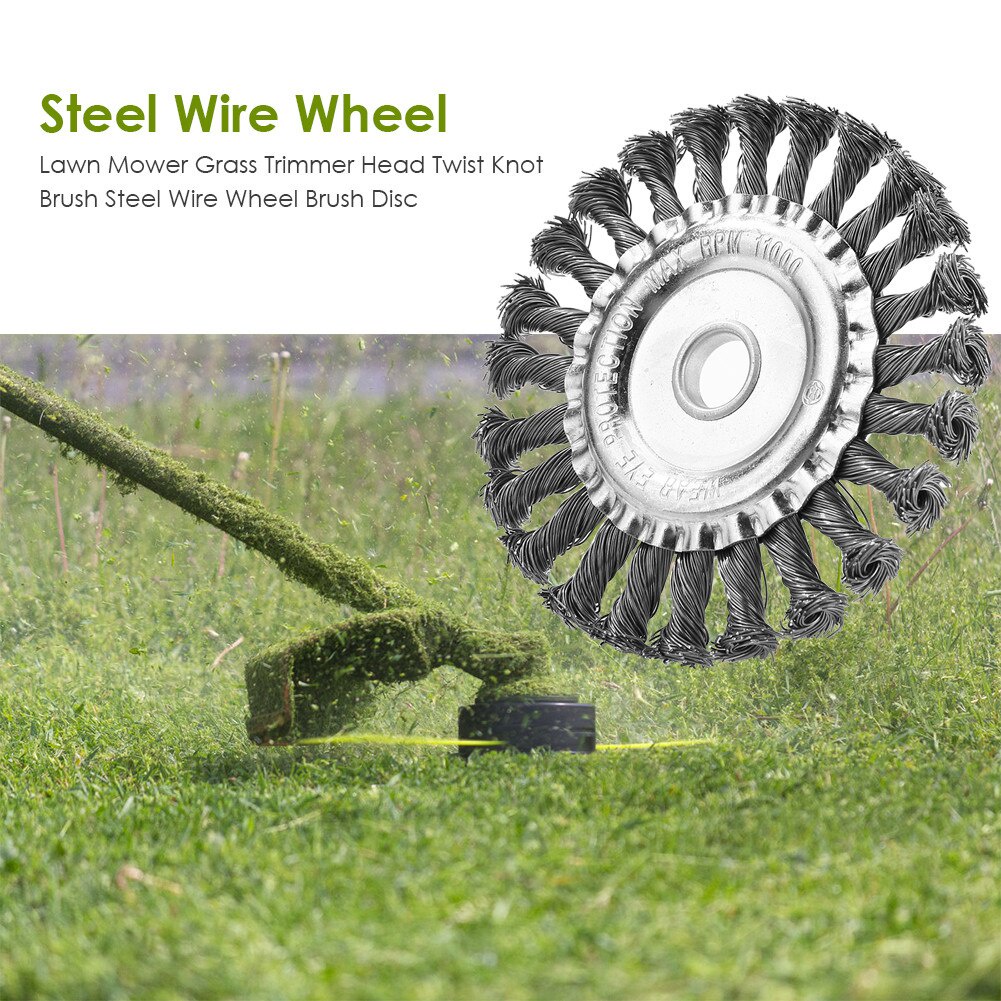 Lawn Mower Wire Grass Wheel Sikat Kawat Kepala Mesin Potong Rumput